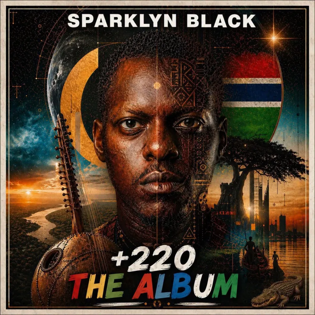 Sparklyn Black promoting his debut album +220 in The Gambia